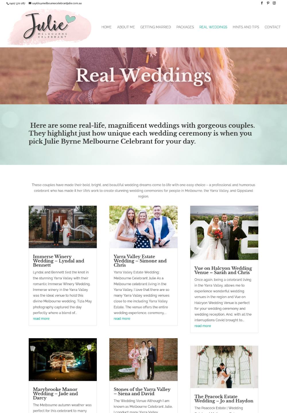 WMA - Melbourne Celebrant Julie Byrne - Melbourne Website Design Melbourne Celebrant Julie Byrne - Melbourne Website Design