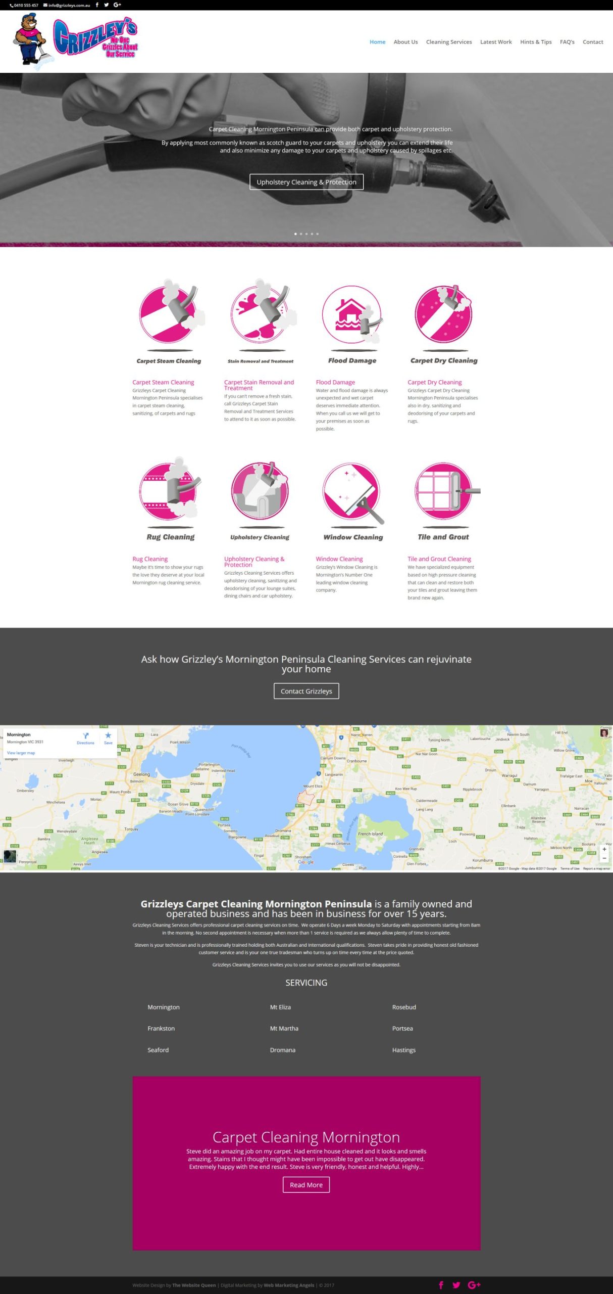 Mornington Peninsula Cleaning Website – Grizzley’s Cleaning Services