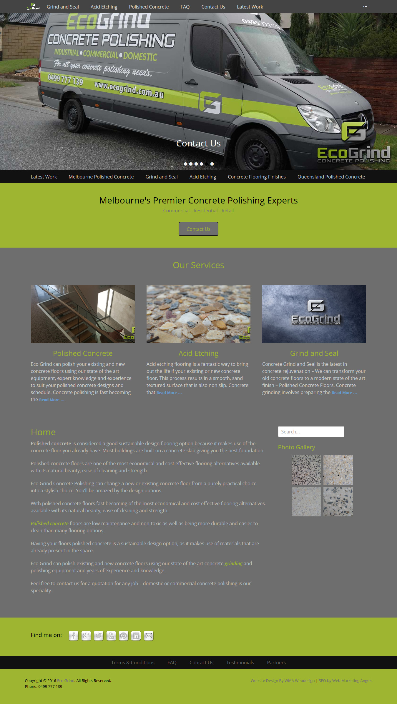 Polished Concrete Website Design Melbourne - Eco Grind Concrete Polishing