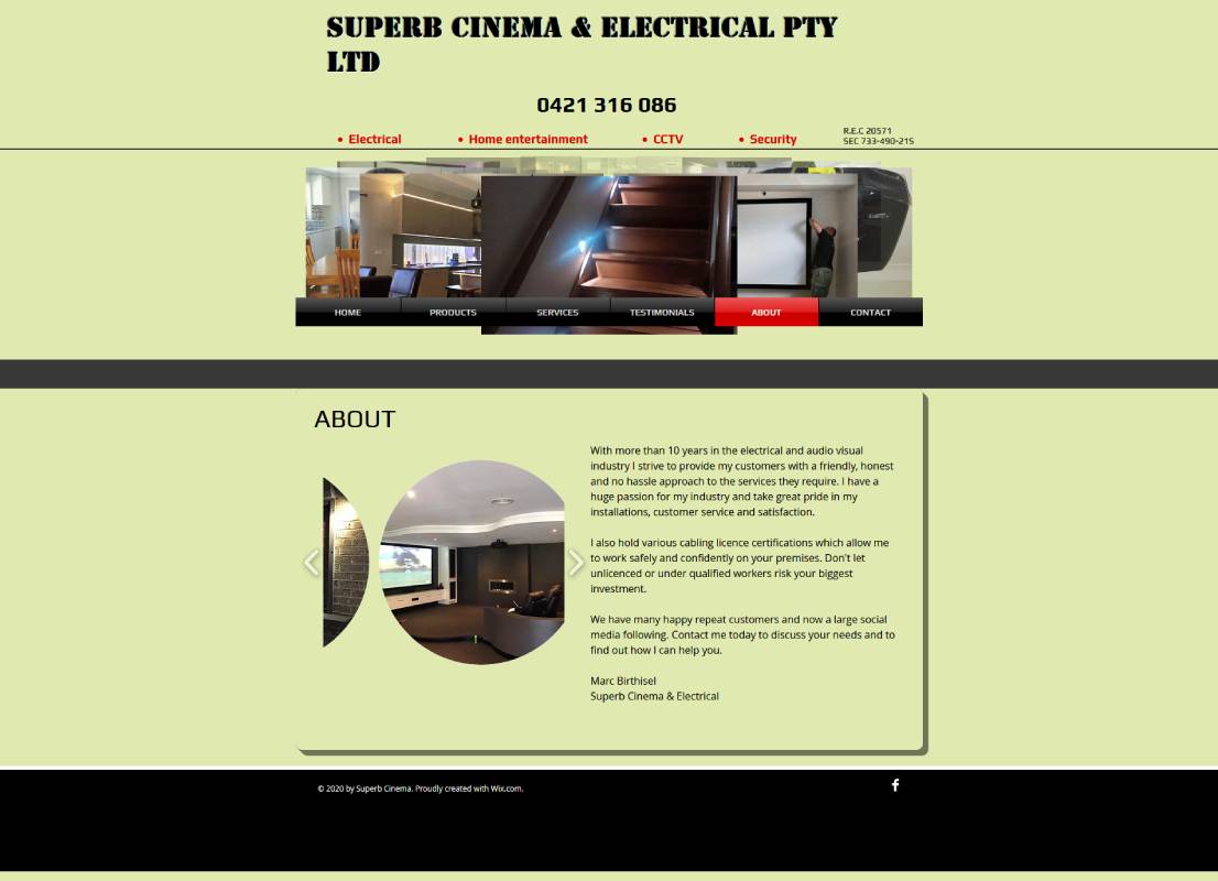 Superb Cinema and Electrical 4 - OPT Narre Warren Website Design