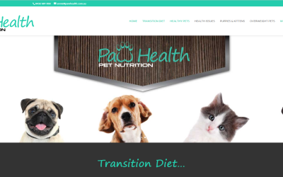 Paw Health – Pet Nutrition Website